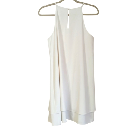 Blues & Greys White High Neck Sleeveless Dress Size M - Picture 2 of 4